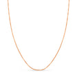 Round Box Chain Necklace 14k Rose Gold