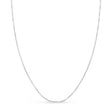 Round Box Chain Necklace 14k White Gold