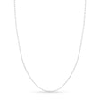 Paperclip Link Chain Necklace With Lobster Lock 14k White Gold