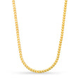Large Franco Chain Necklace With Lobster Lock 14k Yellow Gold