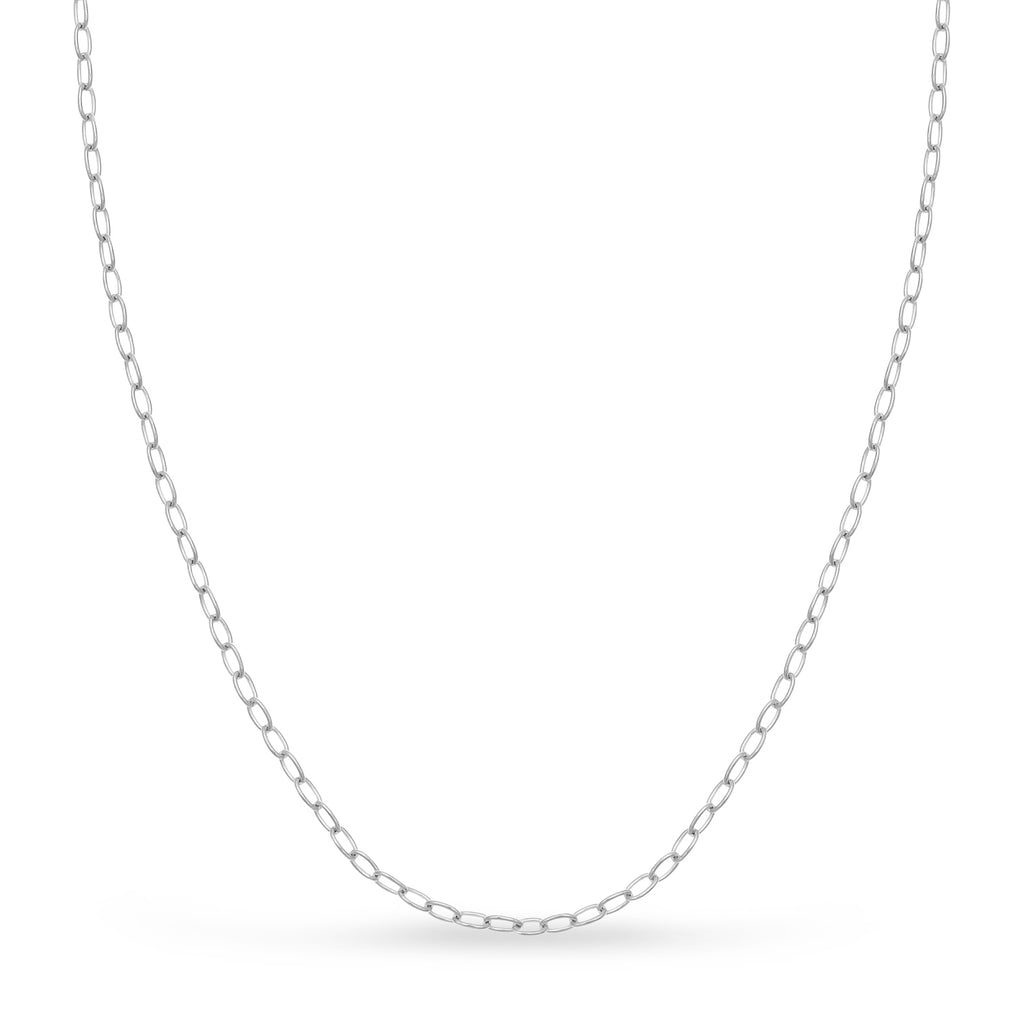 Forzentina Chain Necklace With Lobster Lock 14k White Gold