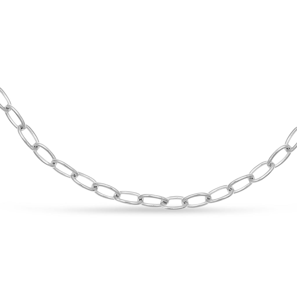 Forzentina Chain Necklace With Lobster Lock 14k White Gold