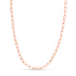 Large Paperclip Link Chain Necklace With Lobster Lock 14k Rose Gold