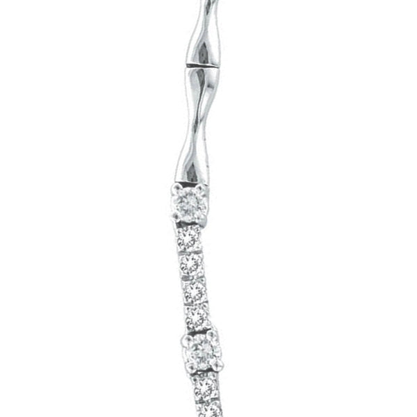 Diamond Tie Lariat Choker Necklace in 14K White Gold (2.25ct)