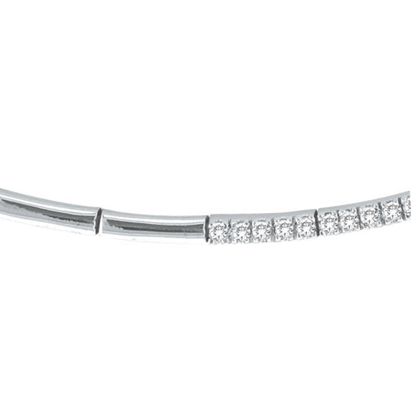 Diamond Tennis Choker Necklace in 14k White Gold (2.31ct)