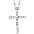 Diamond Cross Pendant Necklace in 14k White Gold (0.25ct)