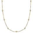 Moissanite Station Necklace Bezel-Set in 14k Yellow Gold (2.00 ctw)
