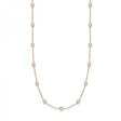 36 inch Long Lab Diamond Station Necklace Strand 14k Rose Gold (6.00ct)