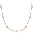Diamond Station Necklace Bezel-Set in 14k Rose Gold (5.00ct)