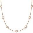 Lab Diamonds By The Yard Station Necklace 14k Rose Gold (6.00ct)
