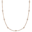 Diamond Station Necklace Bezel-Set in 14k Rose Gold (0.50 ctw)