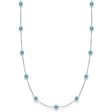 Aquamarines Gemstones by The Yard Station Necklace 14k W. Gold 2.25ct