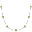 Peridots by The Yard Bezel Station Necklace in 14k White Gold 2.25ct