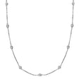 Diamond Station Necklace Bezel-Set in 14k White Gold (1.50 ctw)