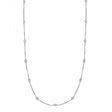 36 inch Long Diamond Station Necklace Strand 14k White Gold (1.50ct)
