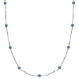 Fancy Blue Diamond Station Necklace 14k White Gold (1.00ct)