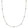 Fancy Yellow Canary Diamond Station Necklace 14k White Gold (0.50ct)