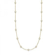 36 inch Long Lab Diamond Station Necklace Strand 14k Yellow Gold (4.00ct)