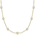 Diamond Station Necklace Bezel-Set in 14k Yellow Gold (3.00ct)