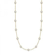 36 Inch Long Lab Diamond Station Necklace Strand 14k Yellow Gold (8.00ct)
