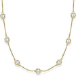 Diamond Station Necklace Bezel-Set in 14k Yellow Gold (6.00ct)