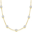 Lab Diamonds By The Yard Station Necklace 14k Two Tone Gold (6.00ct)
