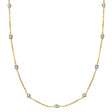 Lab Diamonds By The Yard Station Necklace 14k Two Tone Gold (1.00ctw)