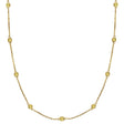 Fancy Yellow Canary Diamond Station Necklace 14k Gold (0.33ct)