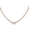 Graduated Eternity Black & Lab White Diamond Tennis Necklace 14k Rose Gold (5.25ct)