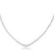 Graduated Eternity Lab Diamond Tennis Necklace 14k White Gold (5.25ct)