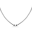 Graduated Eternity Black & Lab White Diamond Tennis Necklace 14k White Gold (5.25ct)