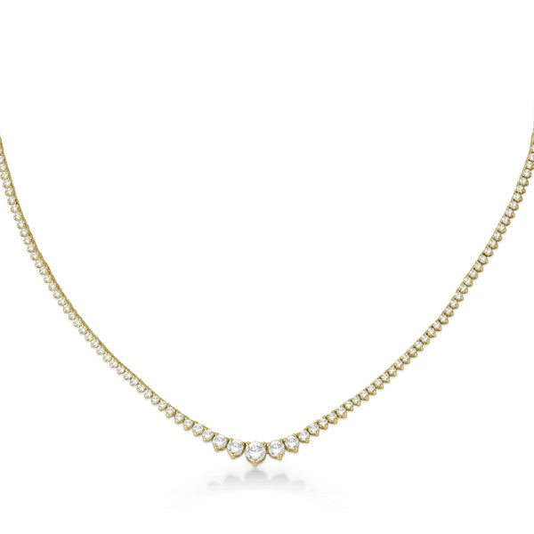 Graduated Eternity Lab Diamond Tennis Necklace 14k Yellow Gold (5.25ct)