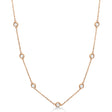 Diamond Station Necklace Bezel-Set 14K Rose Gold (0.15ct)