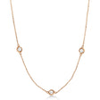 Diamond Station Three Stone Bezel-Set Necklace 14k Rose Gold (1.00ct)