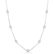 Lab Diamond Station Necklace Bezel-Set 14K White Gold (1.50ct)