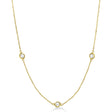 Diamond Station Three Stone Bezel-Set Necklace 14k Yellow Gold (0.75ct)