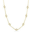 Lab Diamond Station Seven Stone Bezel-Set Necklace 14k Yellow Gold (3.00ct)