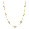 Lab Diamond Station Seven Stone Bezel-Set Necklace 14k Yellow Gold (5.00ct)