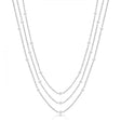 Three-Strand Diamond Station Necklace in 14k White Gold (3.01ct)