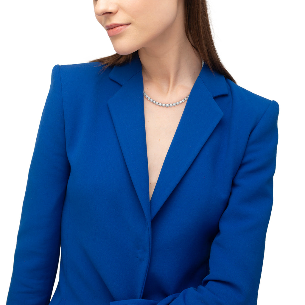 Eternity Lab Grown Diamond Tennis Necklace 14k White Gold (10.35ct)