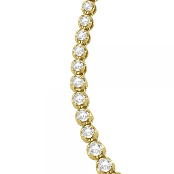 Eternity Lab Diamond Tennis Necklace 14k Yellow Gold (10.35ct)