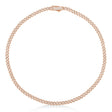 Diamond Link Chain Necklace 14k Rose Gold (6.24ct)