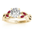 Ruby Marquise Vine Leaf Engagement Ring 18k Yellow Gold (0.20ct)