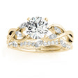 Lab Diamond Marquise Vine Leaf Bridal Set Setting 18k Yellow Gold (0.43ct)