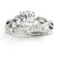 Lab Diamond Marquise Vine Leaf Bridal Set Setting Palladium (0.43ct)
