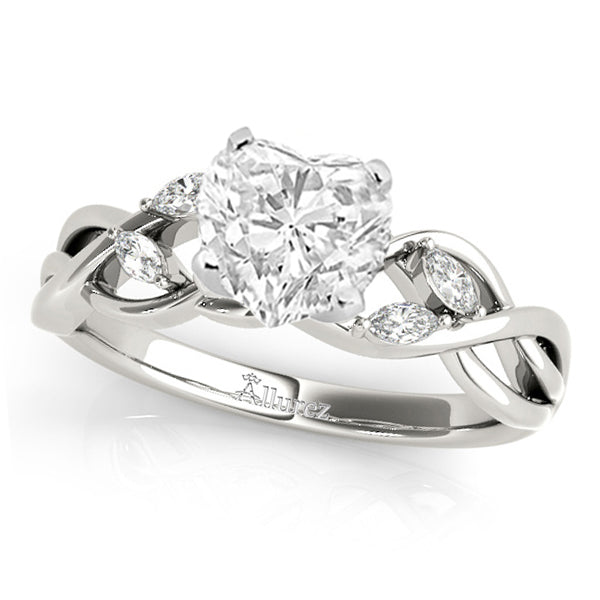 Twisted Heart Diamonds Bridal Sets Platinum (1.23ct)
