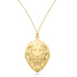 Lion Head Pendant Necklace 14K Yellow Gold
