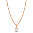 Cushion Solitaire Lab Diamond Pendant Necklace 14K Rose Gold (0.25ct)