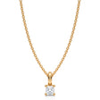Cushion Solitaire Lab Diamond Pendant Necklace 14K Yellow Gold (0.25ct)