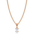 Oval Solitaire Lab Diamond Pendant Necklace 14K Rose Gold (0.25ct)